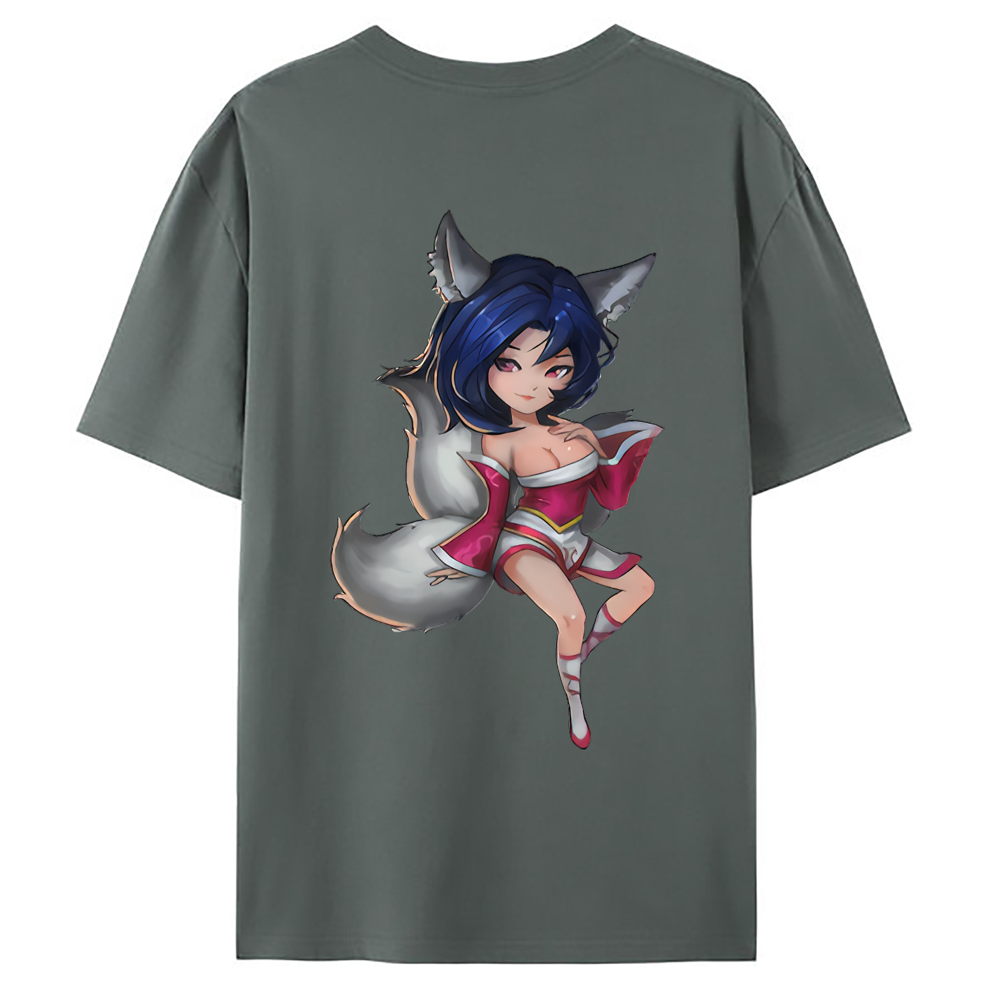 （画像用） リーグ・オブ・レジェンド League of Legends LOL 綿100％ メンズ半袖Tシャツ（バックプリント） 通気性